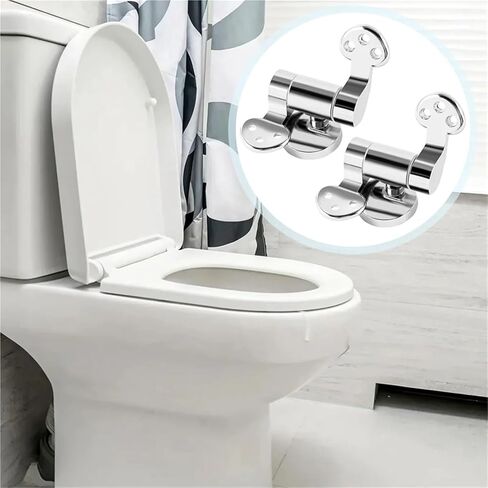 Toilet Seat 1Pair Replacement Stainless Steel Hinges F 1Pcs in Saudi Arabia