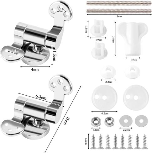 Toilet Seat 1Pair Replacement Stainless Steel Hinges F 1Pcs in Saudi Arabia
