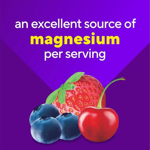 vitafusion Magnesium Glycinate Gummy Supplement, 100 mg per Serving Supports Muscle Relaxation (1) for Adult Women & Men, Boomin’ Cherry Berry Flavor, 60 Count in Saudi Arabia