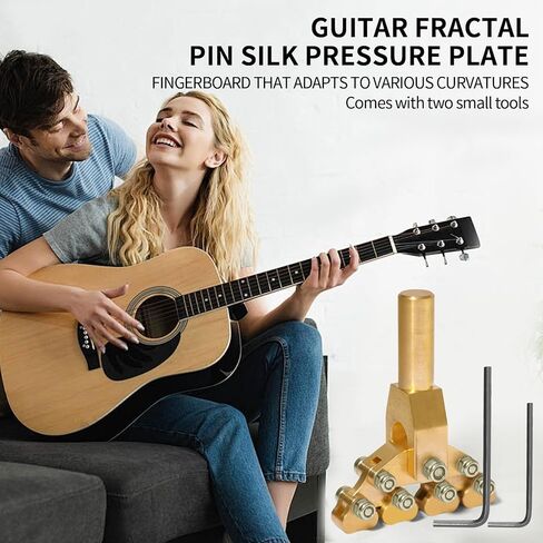 Guitar Fret Press Tool – Self-Adaptive Fractal Fret Press, Brass & Steel Fret Wire Installer for Acoustic & Electric Guitars – Radius Fretboard Repair Tool for Luthier & DIY Guitar Wire Installation in Saudi Arabia