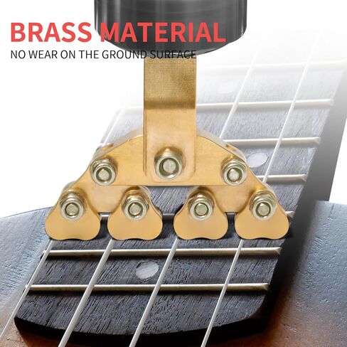 Guitar Fret Press Tool – Self-Adaptive Fractal Fret Press, Brass & Steel Fret Wire Installer for Acoustic & Electric Guitars – Radius Fretboard Repair Tool for Luthier & DIY Guitar Wire Installation in Saudi Arabia