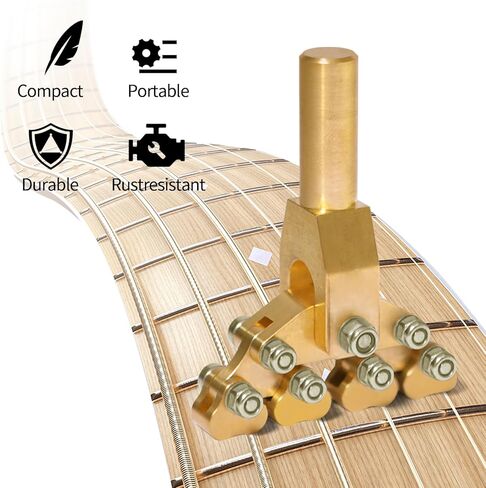 Guitar Fret Press Tool – Self-Adaptive Fractal Fret Press, Brass & Steel Fret Wire Installer for Acoustic & Electric Guitars – Radius Fretboard Repair Tool for Luthier & DIY Guitar Wire Installation in Saudi Arabia