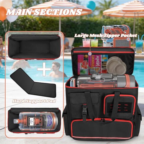 حقيبة ظهر Slushie Machine متوافقة مع جهاز Ninja SLUSHIe Max XXL الذكي لصانع المشروبات المجمدة، حقيبة حمل مع وسادة سفلية داعمة لملحقات Ninja Slushie Machine FS605، أسود in Kuwait