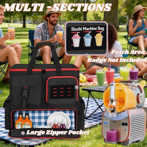 حقيبة ظهر Slushie Machine متوافقة مع جهاز Ninja SLUSHIe Max XXL الذكي لصانع المشروبات المجمدة، حقيبة حمل مع وسادة سفلية داعمة لملحقات Ninja Slushie Machine FS605، أسود in Kuwait