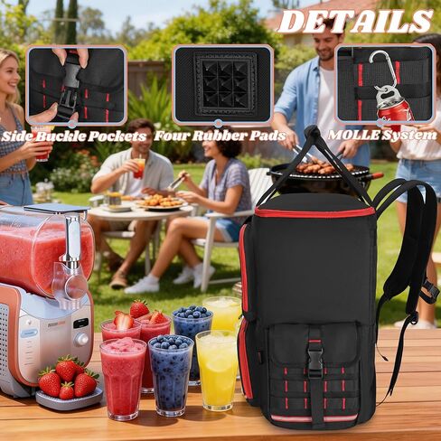 حقيبة ظهر Slushie Machine متوافقة مع جهاز Ninja SLUSHIe Max XXL الذكي لصانع المشروبات المجمدة، حقيبة حمل مع وسادة سفلية داعمة لملحقات Ninja Slushie Machine FS605، أسود in Kuwait