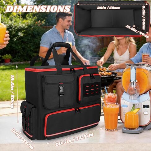 حقيبة ظهر Slushie Machine متوافقة مع جهاز Ninja SLUSHIe Max XXL الذكي لصانع المشروبات المجمدة، حقيبة حمل مع وسادة سفلية داعمة لملحقات Ninja Slushie Machine FS605، أسود in Kuwait