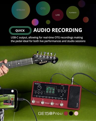 MOOER GE150 Pro Li Plum Multi Effects Pedal Guitar Accessories with Portable Gig Bag 13.77 Inch Long in Saudi Arabia