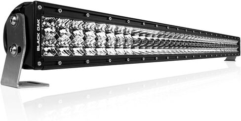 شريط إضاءة LED مزدوج الصف مقاس 20 بوصة من بلاك أوك - مجموعة من البصريات البقعية والفيضانات - إضاءة مقاومة للماء للشاحنات على الطرق الوعرة، ATV، UTV، القوارب، مصابيح عمل قيادة الضباب، سلسلة Pro 2.0 in Kuwait