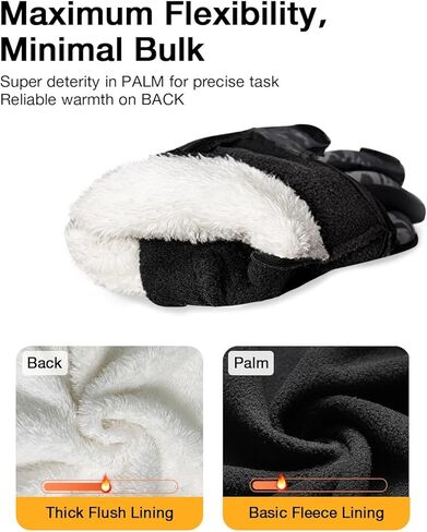 Pixel Panda Cold Weather Fishing Gloves, Winter Hunting Gloves Flexible for Men Women, Ideal for Flying Fishing, Ice Fishing, Hunting, Photography, Motorcycling in Saudi Arabia