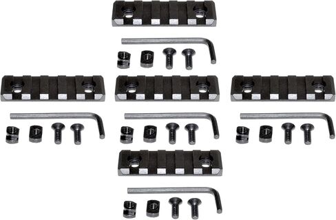 Kexuan 5 Pack 5 Slot Single Picatinny Aluminum Alloy Rail Section for Any Compatible with M lok Style Mount in Kuwait