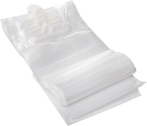 Frcctre 30 Pack 10 x 15 Inches Hanging Storage Bags, Large Hook Reusable Clear Hanging Plastic Bags Hang-Up Plastic Polyethylene Bag Reclosable Zip Bag for Storage Organization in Saudi Arabia