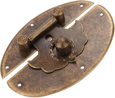Latch Lock Antique Bronze Oval Latch Flower Hasp Jewelry Chest Box Buckle Clip Clasp DecorIron Hardware in Saudi Arabia