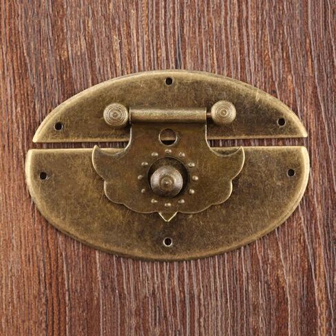 Latch Lock Antique Bronze Oval Latch Flower Hasp Jewelry Chest Box Buckle Clip Clasp DecorIron Hardware in Saudi Arabia