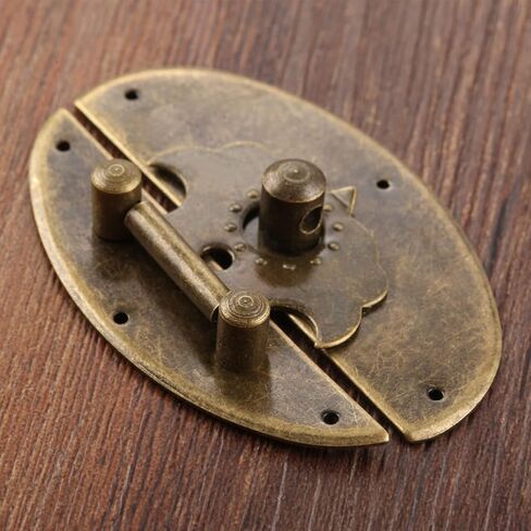 Latch Lock Antique Bronze Oval Latch Flower Hasp Jewelry Chest Box Buckle Clip Clasp DecorIron Hardware in Saudi Arabia