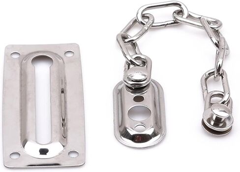 قفل سلسلة من الفولاذ المقاوم للصدأ لباب الحد من النوافذ، قفل مضاد للسرقة، قفل سلسلة أمان فضي، قفل ملولب، لوحة حماية للخزانة in Kuwait