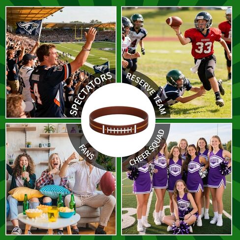 240 قطعة من أساور معصم كرة القدم، مستلزمات روح الفريق في يوم الألعاب للبالغين، معدات مشجعي الرياضة من السيليكون لديكورات الحفلات in Kuwait