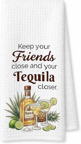 Funny Tequila Gift Kitchen Towels, 16x24 Inch Decorative Tequila Bar Decor Dish Towels, Tea Towels for Home Bar Decor, Tequilas Gifts for Women in Saudi Arabia