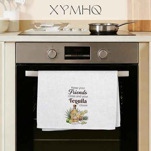 Funny Tequila Gift Kitchen Towels, 16x24 Inch Decorative Tequila Bar Decor Dish Towels, Tea Towels for Home Bar Decor, Tequilas Gifts for Women in Saudi Arabia