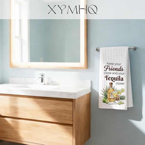 Funny Tequila Gift Kitchen Towels, 16x24 Inch Decorative Tequila Bar Decor Dish Towels, Tea Towels for Home Bar Decor, Tequilas Gifts for Women in Saudi Arabia