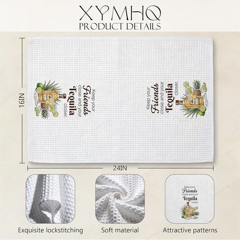 Funny Tequila Gift Kitchen Towels, 16x24 Inch Decorative Tequila Bar Decor Dish Towels, Tea Towels for Home Bar Decor, Tequilas Gifts for Women in Saudi Arabia