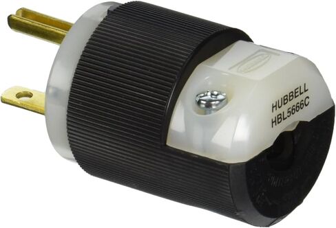 HBL5666C قابس 15 أمبير 250 فولت 6-15P أسود/أبيض in Kuwait