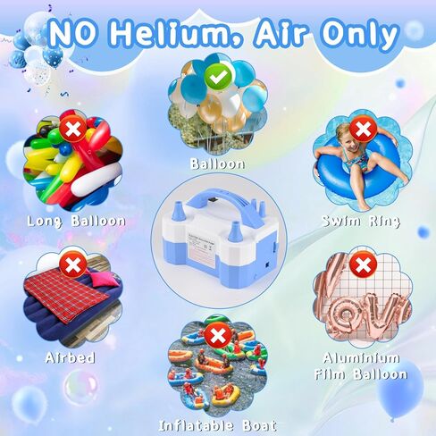 Electric Balloon Pump,Portable Electric Balloon Blower Machine Balloon Air Pump Dual Nozzle,for Birthday Shower Balloons Party Decorations in Saudi Arabia