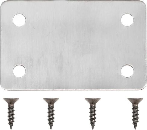 Pack of 5 Flat Metal Straight Brace Bracket 0.06inch Thickness Metal Flat Straight Mending Plates Fixing Corner Brace with 20 Screws (6x3.8cm) in Saudi Arabia