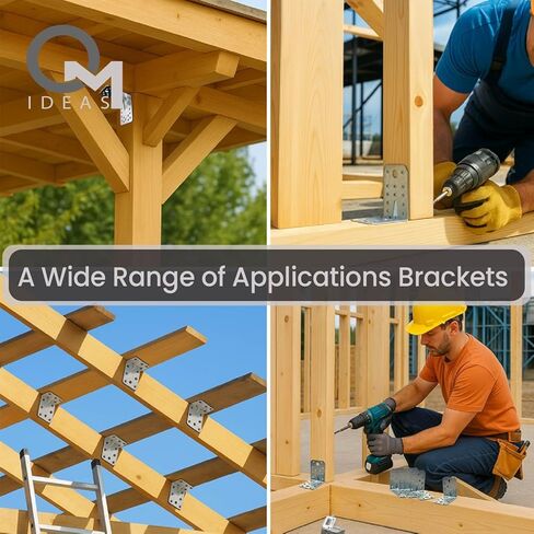 10 Pack Angle Brackets (1.97" x 1.97" x 1.38") Heavy Duty Corner Sleeper Bracket with Beading Timber Wood Metal Joining Fixing L Galvanised Steel Sheet Connector in Kuwait