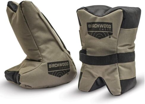 Birchwood Casey Gun Rest Filled | Durable Water-Resistant Front & Rear Shooting Bags with Inert Poly Bead Fill, Non-Slip Bottom & Suede Leather Topper in Saudi Arabia