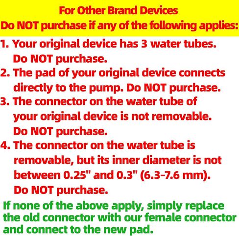 XXL Replacement Pad for Ice Therapy Machine—Universal Rectangular Pad for Leg/Back/Lumbar, Fits 1/4" Inner Diameter Tube – Check Images & Details Before Ordering if Unit is Another Brand in Saudi Arabia