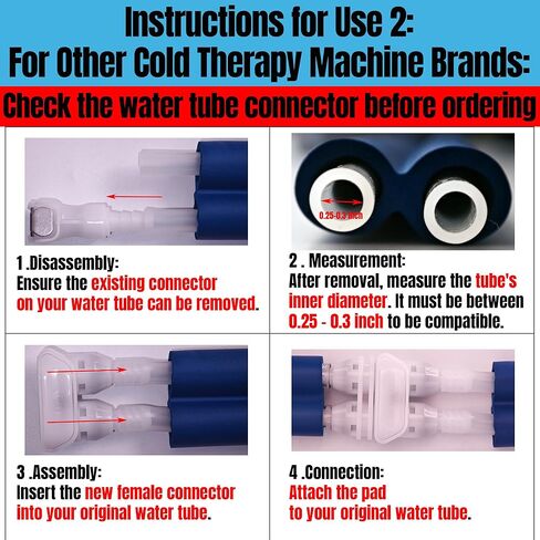 XXL Replacement Pad for Ice Therapy Machine—Universal Rectangular Pad for Leg/Back/Lumbar, Fits 1/4" Inner Diameter Tube – Check Images & Details Before Ordering if Unit is Another Brand in Saudi Arabia