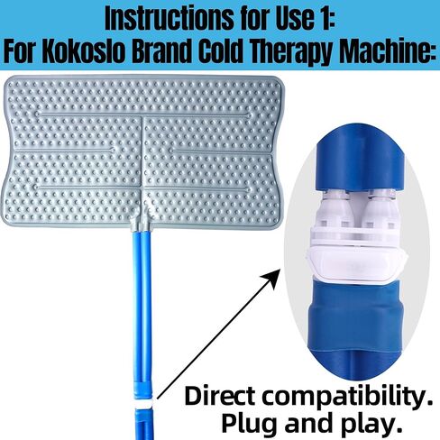 XXL Replacement Pad for Ice Therapy Machine—Universal Rectangular Pad for Leg/Back/Lumbar, Fits 1/4" Inner Diameter Tube – Check Images & Details Before Ordering if Unit is Another Brand in Saudi Arabia