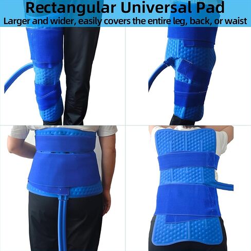 XXL Replacement Pad for Ice Therapy Machine—Universal Rectangular Pad for Leg/Back/Lumbar, Fits 1/4" Inner Diameter Tube – Check Images & Details Before Ordering if Unit is Another Brand in Saudi Arabia