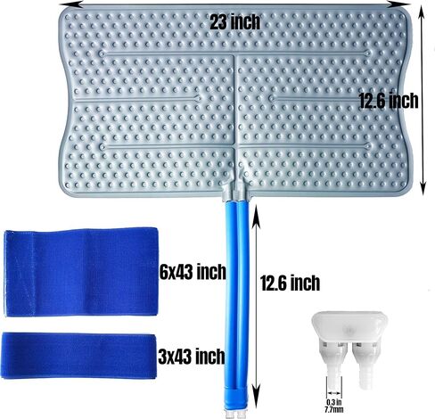 XXL Replacement Pad for Ice Therapy Machine—Universal Rectangular Pad for Leg/Back/Lumbar, Fits 1/4" Inner Diameter Tube – Check Images & Details Before Ordering if Unit is Another Brand in Saudi Arabia
