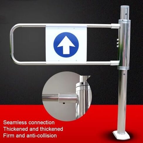 Automatic Closing Swing Gate - 1-Way Safety Door for Warehouses & Libraries - Durable Pedestrian Transfer Gate, Silver-120x103 cm in Saudi Arabia