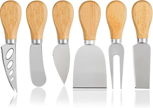 4 Cheese Knives Set - Cheese Knife,Cheese Fork,Cheese Slicer,Butter Knife - Mini Premium Stainless Steel Cheese Knife Set - Cheese Knives for Charcuterie Board - Charcuterie Boards Accessories in Saudi Arabia