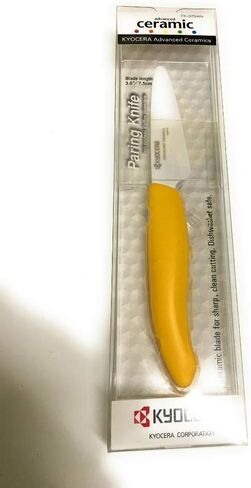 Kyocera Advanced Ceramic Revolution Series 3-inch Paring Knife, Black Handle, White Blade in Saudi Arabia