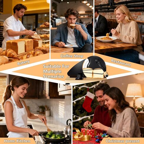 Upgraded Manual Bread Slicer for Homemade Bread with 20 Bags and Acrylic Cover, Adjustable Thickness Bread Cutter, Sourdough Slicer Serrated Blade with Scale Line and Suction Cup for Baguettes in Saudi Arabia