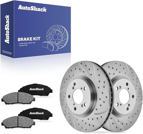 AutoShack Coated Brake Rotors Front Brake Rotor Replacement Kit with Performance Ceramic Brake Pads for 2009-2015 Honda Pilot 2007-2013 Acura MDX 2010-2013 ZDX 2014-2020 RLX AWD ArmorStop BRK010333380 in Saudi Arabia