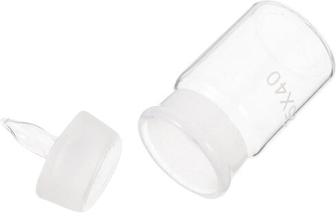 GARVALON Glass Weighing Bottle with Lid, 25x40mm Laboratory Weighing Vessel for Liquid Samples, Borosilicate Glass Instrument for Precise Chemical Measurement and Lab Use in Kuwait