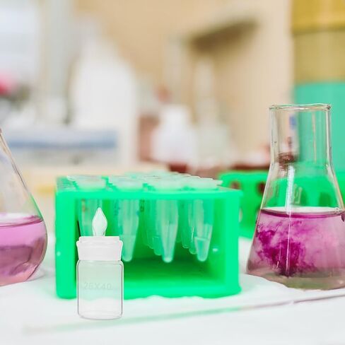 GARVALON Glass Weighing Bottle with Lid, 25x40mm Laboratory Weighing Vessel for Liquid Samples, Borosilicate Glass Instrument for Precise Chemical Measurement and Lab Use in Kuwait