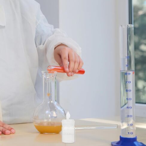 GARVALON Glass Weighing Bottle with Lid, 25x40mm Laboratory Weighing Vessel for Liquid Samples, Borosilicate Glass Instrument for Precise Chemical Measurement and Lab Use in Kuwait