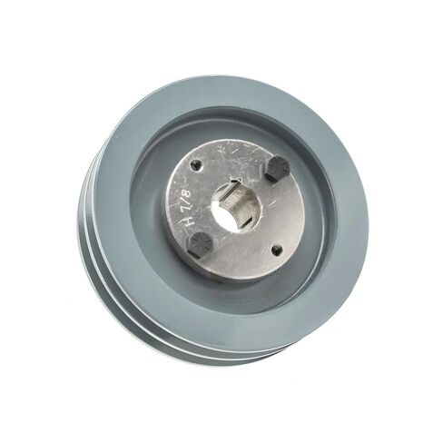 2AK51H/H-7/8 Compressor 5" Dual Groove Belt A Section 4L Pulley - for Masterdrive Mechanical Power Transmission Part - Cast Iron Pulley Replacement - with 7/8" Sheave Bushing - Gray Solid Steel in Saudi Arabia