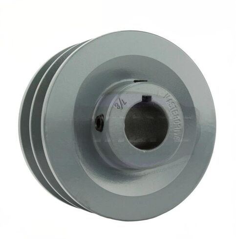 2BK36-7/8 Cast Iron Dual Groove Pulley- for Masterdrive Mechanical Power Transmission Replacement- Cast Ironpulley- 3.75" Belt B Section 5L fits 7/8" Shaft Cast Iron Construction- Air Compressor Part in Saudi Arabia