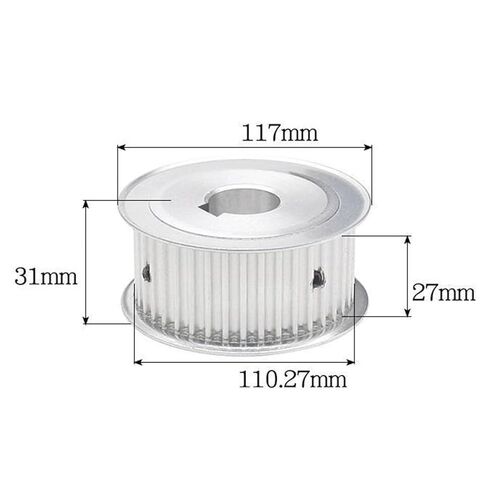 Timing Belt Drive Pulley 5M 70Teeth AF Timing Belt Pulley Width 27mm Transmission Synchronous Drive Wheel(Bore 20/6 * 2.8) in Saudi Arabia