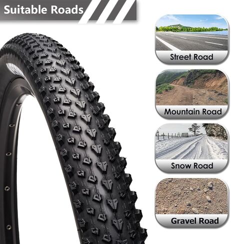 26/27.5/29 x2.10 inch Bike Tires Pair Mountain Bike Tires 60 TPI Foldable Kevlar High-Grade Made Bicycle Tires Light Weight Pack of 2 in Saudi Arabia