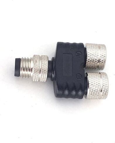 M8 3pin M8-4 1 سبليت 2 Y-نوع قابس مهايئ 1 ذكر إلى 2 أنثى الفاصل مستشعر دائري موصل 1 قطعة (4P) in Kuwait