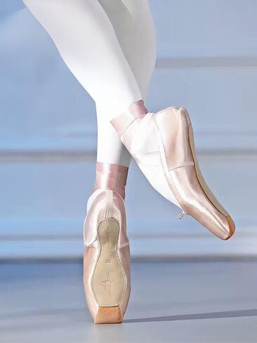 Adult Ballet Pointe Shoes for Ladies Professional Ballet Dance Shoes with Ribbon for School or Home（Not Include Silicone or Spong Toe Pads） in Saudi Arabia