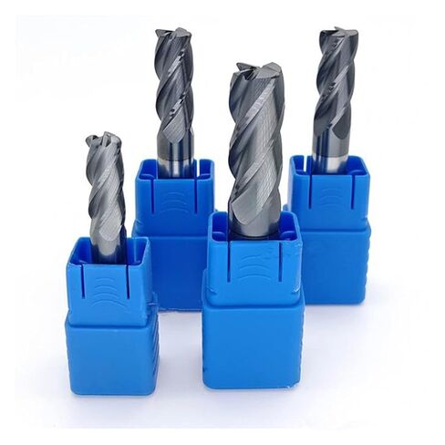 مطحنة نهاية كربيد زاوية مطلية بالتيتانيوم مستديرة R0.5 HRC 50° 4 مزامير من الفولاذ التنغستن أدوات قطع الطحن 4 مم - 12 مم أداة قطع مخرطة CNC (D10.0xR0.5xD10xL100) in Kuwait