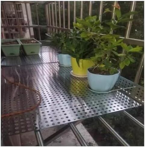 لوح مثقوب من الفولاذ المقاوم للصدأ، 304 لوح مثقوب من الفولاذ المقاوم للصدأ - حصيرة نافذة مضادة للتسرب، لوحة معدنية لسياج الشرفة، صفائح معدنية مثقوبة متينة مقاس 41 × 100 × 15 سم للاستخدام في الهواء الطلق in Kuwait